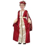 Fancy Me Girls Red Rich Posh Medieval Tudor Princess Fancy Dress Costume Outfit 4-14 Years
