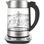 [아마존베스트]Wasserkocher, Homgeek Wasserkocher mit Temperatureinstellung, 1,7L, 2200W, Wasserkocher Glas mit Warmhaltefunktion 60min, BPA-Frei