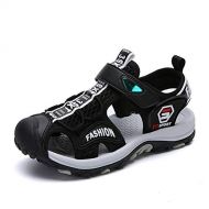 Baviue Leather Closed Toe Hiking Outdoor Athletic Sandals for Boys