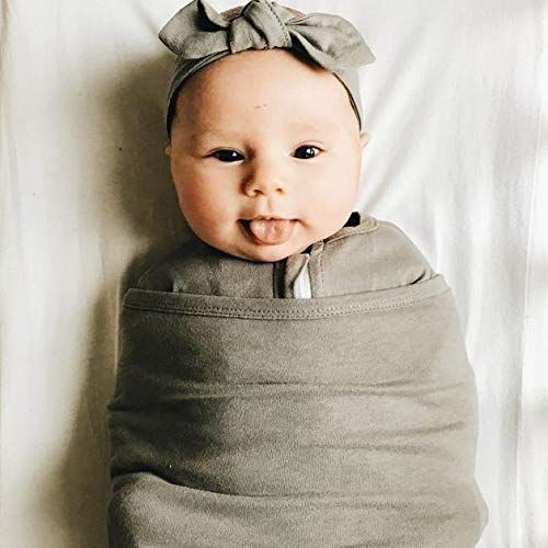  Embe embe 2-Way Starter Swaddle Blanket, 5-14 lbs, Diaper Change w/o Unswaddling, Legs in and Out Design, Warm Up or Cool Down 100% Cotton, 0-3 Months (Moss)