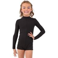 Alexandra Collection Youth Basic Black Long Sleeve Dance Costume Biketard