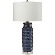 Diamond Lighting D2594 Wrapped Rope Ceramic Table Lamp, 16 x 16 x 30, Navy Blue