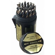 Drill America 29 Piece Cobalt Drill Bit Set in Round Plastic Case, M42 Cobalt, Gold Oxide with 135 Degree Split Point Tip, 116 to 12 x 64ths Increments