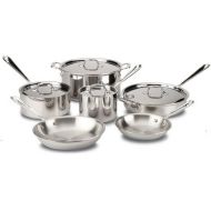All-Clad D3 Tri-Ply Bonded Cookware Set, Pots and Pans Set, 10 Piece, Dishwasher Safe Stainless Steel, Silver
