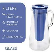 [아마존베스트]LifeStraw Home 7-Cup Glass Water Filter Pitcher Tested to Protect Against Bacteria, Parasites, Microplastics, Lead, Mercury, and a Variety of Chemicals