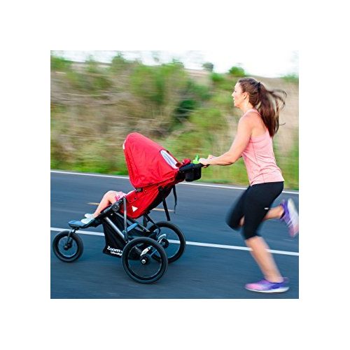  Joovy Premium Jogger Stroller, Car Seat Compatible, Umbrella, Travel Systems Ready! for Baby, Infants, Toddlers and Kids, Ultralight, Black Color + 2 Free Strap-on Hooks!