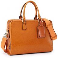 [아마존 핫딜] Kattee Genuine Leather Briefcase for Women, Large Capacity Laptop bag with Luggage Tag