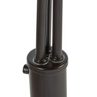 Rivet Modern Adjustable 3-Arm Floor Lamp, 77H, With Bulbs and Burlap Shades