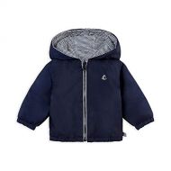 Petit+Bateau Petit Bateau Baby Boys Warm Hooded Reversible Windbreaker Jacket, Navy Blue