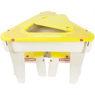 Magformers Yellow Triangle Wood Set Construction Playtable Includes Table and Two Stools