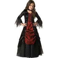 Fun World InCharacter Costumes, LLC Big Girls Gothic Vampira Gown Set, BlackBurgundy, 12
