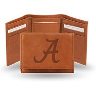 Rico Industries NCAA Alabama Crimson Tide Embossed Leather Trifold Wallet, Tan