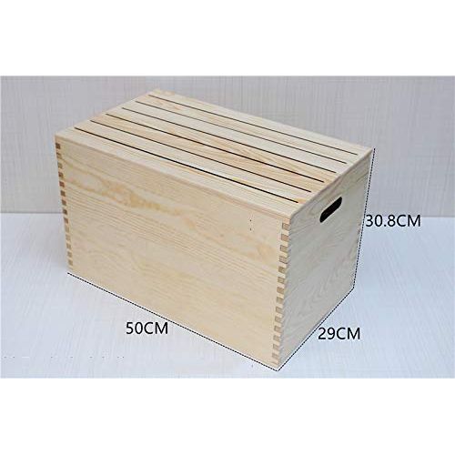  GYZS storage box Pure Solid Wood Tool Box Sundries Box Clothing Finishing Box Office File Finishing Box Toy Storage Box (Color : Natural)