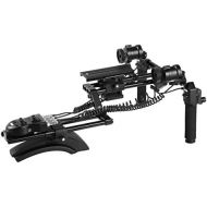 Movo MFF400 Premium Motorized Follow Focus and Zoom Control Video Shoulder Rig for HD DSLR Cameras