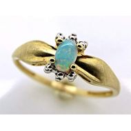 CrazyAss Jewelry Designs silver and gold opal ring, opal engagement ring, Australian opal ring, silver gold ring opal, October birthstone ring anniversary gift for her