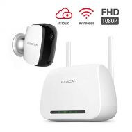 Foscam E1 Wire-Free Home Security IP Camera System with 2 Mounting Modes, Wireless Rechargeable Battery Powered IP66 Waterproof Camera, Full HD 1080P, Night Vision, Two-Way Audio,
