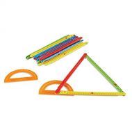 ETA hand2mind Large, AngLegs, Geometry Shape Kit with Classroom Activity Cards and Protractors (Pack of 64)