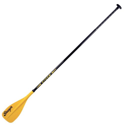  Sawyer Paddles Storm Quickdraw 3 Piece Traveler SUP Paddle 90 swp0003-Black Blade with Yellow Trim