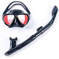 WJH Tauchmasken-Atemschlauch-Tauchmaske Schnorchel-Tauch-Schwimmbrille Voll trockener Atemschlauch-Set, getestet von SGS fuer Erwachsene und Kinder