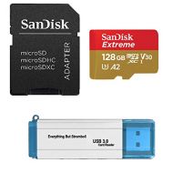 SanDisk 128GB Memory Card Extreme Works with Gopro Hero 7 Black, Silver, Hero7 White UHS-1 U3 A2 Micro SDXC with Everything But Stromboli 3.0 MicroSD Card Reader