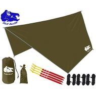 [아마존베스트]Chill Gorilla HEX Hammock Rain Fly Camping Tarp. Ripstop Nylon. Stakes, Ropes & Tensioners Included. Camping Gear & Accessories. Perfect Hammock Tent. Multiple Colors