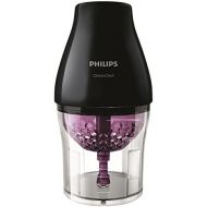 Philips Onion Chef HR2505/90 Multifunktions-Zerkleinerer (500 Watt, 2 x Zubehoer, 2 Geschwindigkeitsstufen) schwarz