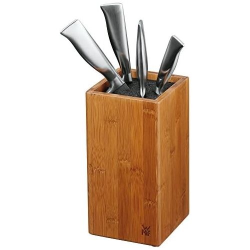 더블유엠에프 Besuchen Sie den WMF-Store WMF Messerblock ohne Messer, unbestueckt, Holz, Bambus, leer, fuer 5-6 Messer, mit Kunststoff-Buersteneinsatz