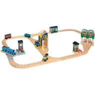 Fisher-Price Fisher Price Thomas & Friends Wooden Railway Logan and the Big Blue Engines Set Toy