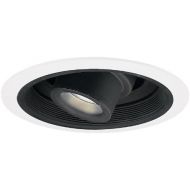 Halo HALO Recessed 1412P 6-Inch Low Voltage Adjustable Spot with Transformer Trim and Black Baffle, White