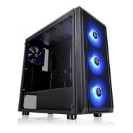Thermaltake Versa J23 Tempered Glass RGB Edition 12V MB Sync Capable ATX Mid-Tower Chassis with 3 120mm 12V RGB Fan + 1 Black 120mm Rear Fan Pre-Installed CA-1L6-00M1WN-01