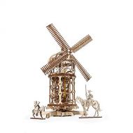 S.T.E.A.M. Line Toys UGears Models 3-D Wooden Puzzle - Mechanical Tower Windmill Don Quixote