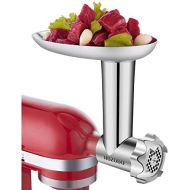 HOZODO Metal Food Meat Grinder Attachment Compatible with Kitchen Aid Stand Mixers-Sturdy Mixer Accessories as Food Processor