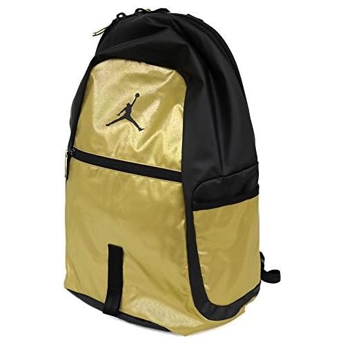 나이키 Nike Air Jordan Jumpman Reflector All World Bookbag Sports Laptop Student Backpack Metallic Gold