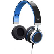 [아마존베스트]ELECDER Elecder i39 Headphones with Microphone Foldable Lightweight Adjustable On Ear Headsets with 3.5mm Jack for iPad Cellphones Computer MP3/4 Kindle Airplane School Blue/Black