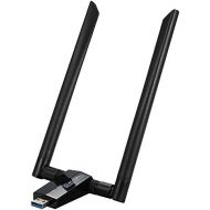 1200Mbps USB3.0 Wifi Adapter USB Wireless Adapter Daul Band (2.4G300M+5G867M) 802.11ac Dual 5dBi Antennas for Desktop PC for WinXPVista7810 for Linx2.6X for Mac OS X