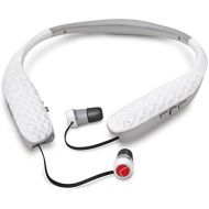 Lucid Audio HLT-NHE-BT-P Amped HearBand Sound Amplifying Bluetooth Neckband Earbud Headphones - White/Gray, Standard