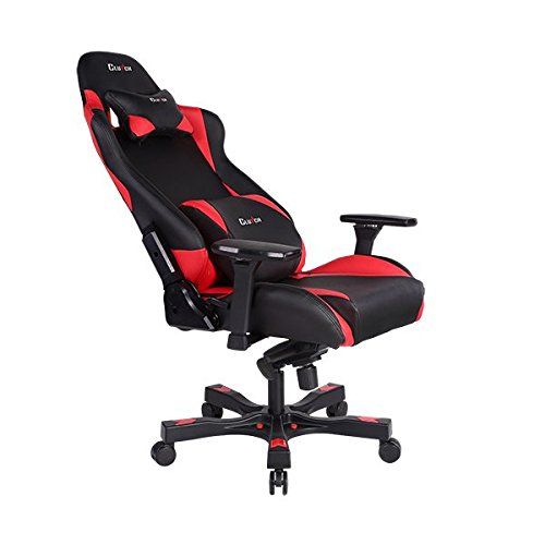  Throttle Series Alpha (Red) Worlds Best Gaming Chair Racing Bucket Seat Gaming Chairs Computer Chair Esports Chair Executive Office Chair w/Lumbar Support Pillows