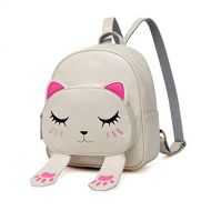DIOMO Girls Backpacks Purse, Cute Cat Small Preschool Bags, Fashion Animal Travel Daypack for Kids
