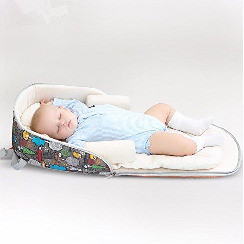  Baby Travel Bed,V-mix Diaper Bag Easily Convertible to Infant Travel Bed or Baby Infant Lounger,Nest...