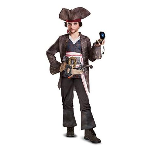  Disguise Disney POTC5 Captain Jack Sparrow Deluxe Costume, Multicolor, Small (4-6)