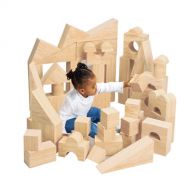 Constructive Playthings Super-Size 56 pc. Wood-Look Foam Blocks for Kids