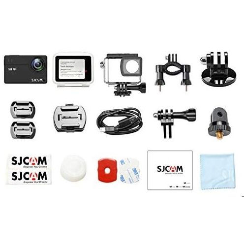  SJCAM SJ8 Pro 4k Action Camera 60fps Water Resistant,OLED Large Ultra Full HD Touchscreen,EIS Stabilized,Dual Screen,Raw Image,1200mAh High Capacity Battery 5G WiFi (E-Commerce Pac