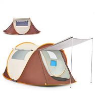 DULPLAY Outdoor 3-4 Personen Automatisches Pop-up Campingzelt, Instant Wasserabweisend Professionell Uv-Schutz Familienzelt
