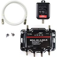 [아마존베스트]ARRIS Arris 4-Port Cable, Modem, TV, OTA, Satellite HDTV Amplifier Splitter Signal Booster with Active Return And Coax Cable Package - cableTVamps