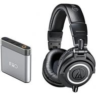 Audio-Technica ATH-M50x Professional Monitor Headphones + Fiio A1 Headphone Amp