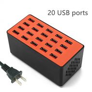 CGOLDENWALL Portable USB Smart Charger USB Output 5V High Power Fast Charging Station 20 Ports USB Hub Universal for Tablet Laptop Smartphone Camera