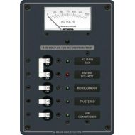Blue Sea Systems Traditional Metal Panel - AC Main + 3 Positions, AC Voltmeter