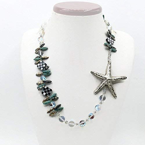  VAN DER MUFFINS JEWELS Mackenzie Childs Inspired Necklace | Sterling Silver Statement Starfish Jewelry | Holiday Gifts Sale | 24 Inch