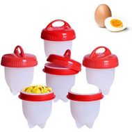 Eierkocher Silikon, Eggies BPA Frei Antihaft-Silikon Eierbecher, Eier Pochier Schnelle und Einfache ohne Schale (6-teiliges Set) - temperament fashion
