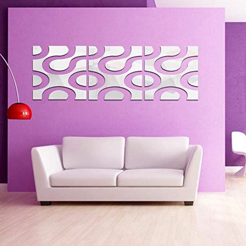  Ants-Store - New 3d Acrylic wall sticker DIY mirror home Decor decoration mirrors 30x120cm Silver Gold LD789 E5M1